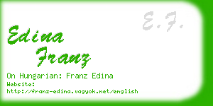 edina franz business card